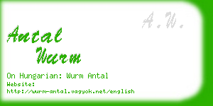 antal wurm business card